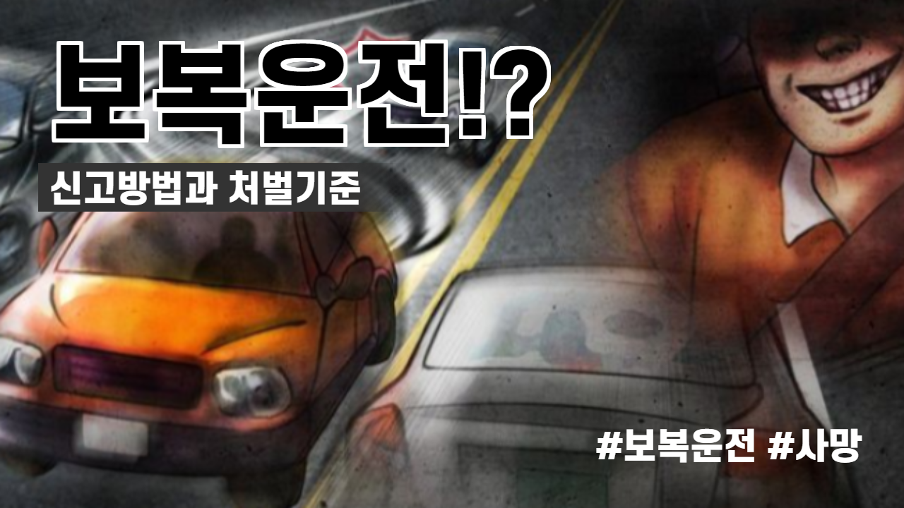  보복운전 신고 및 처벌로 교통문화 개선시킵시다.
