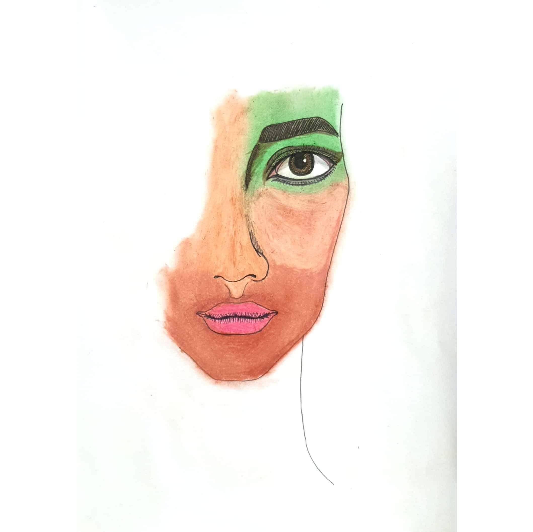  Green Soul 초록색 영혼 / 일러스트레이션 그림 드로잉 / 인물화 그리기