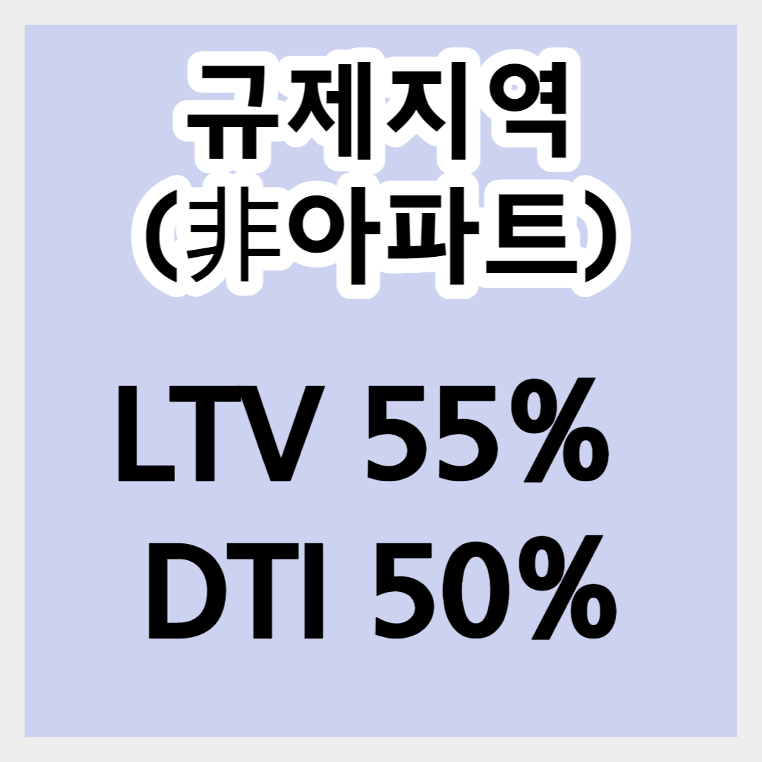 규제지역 비아파트 LTV&amp;#44; DTI 설명