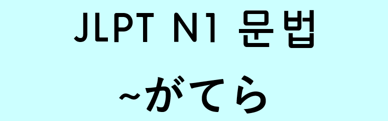 JLPT-N1-일본어-문법6