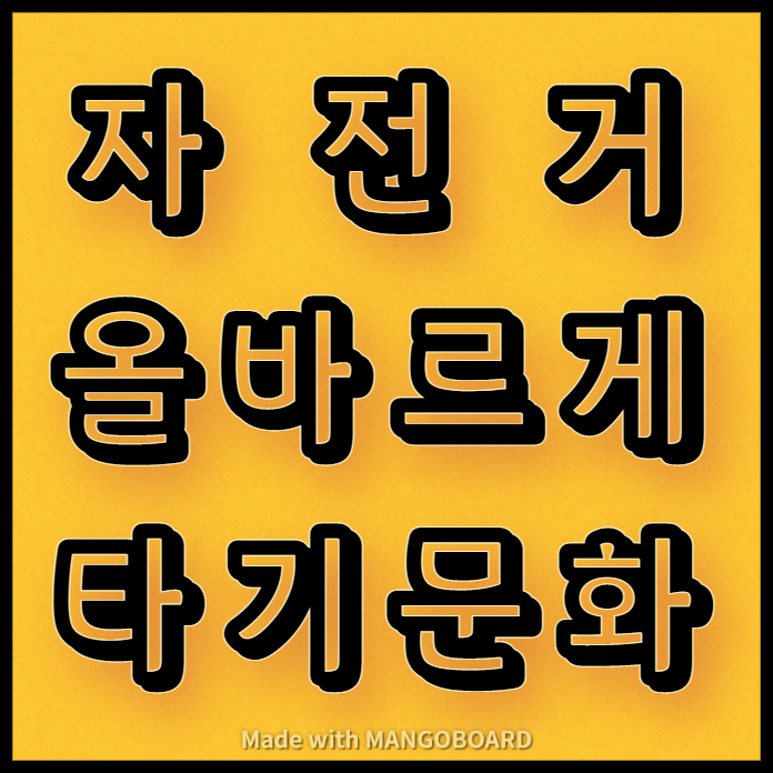  자전거 올바르게 타기 문화