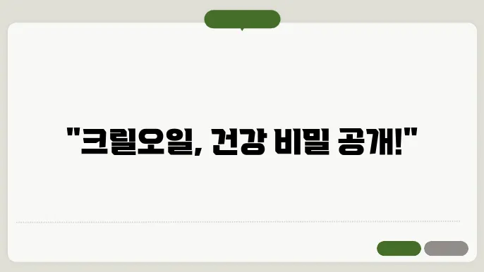 크릴오일 효능 및 섭취 방법