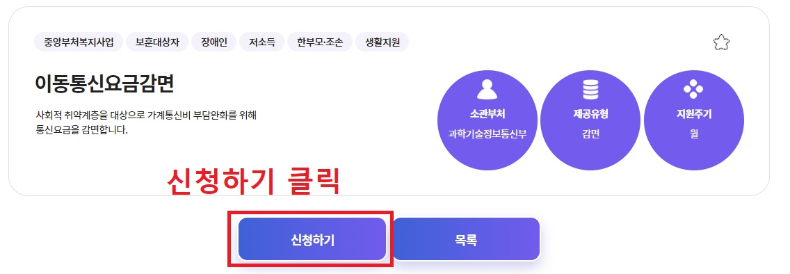 통신요금지원