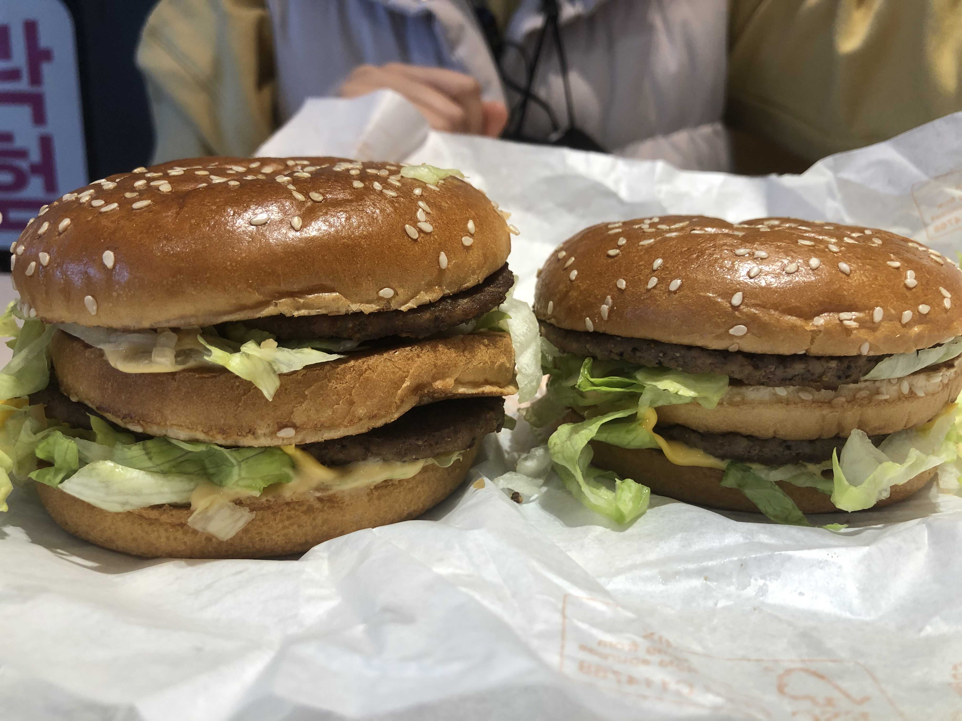  맥도날드 빅맥 vs 더블빅맥 vs 빅맥BLT 비교