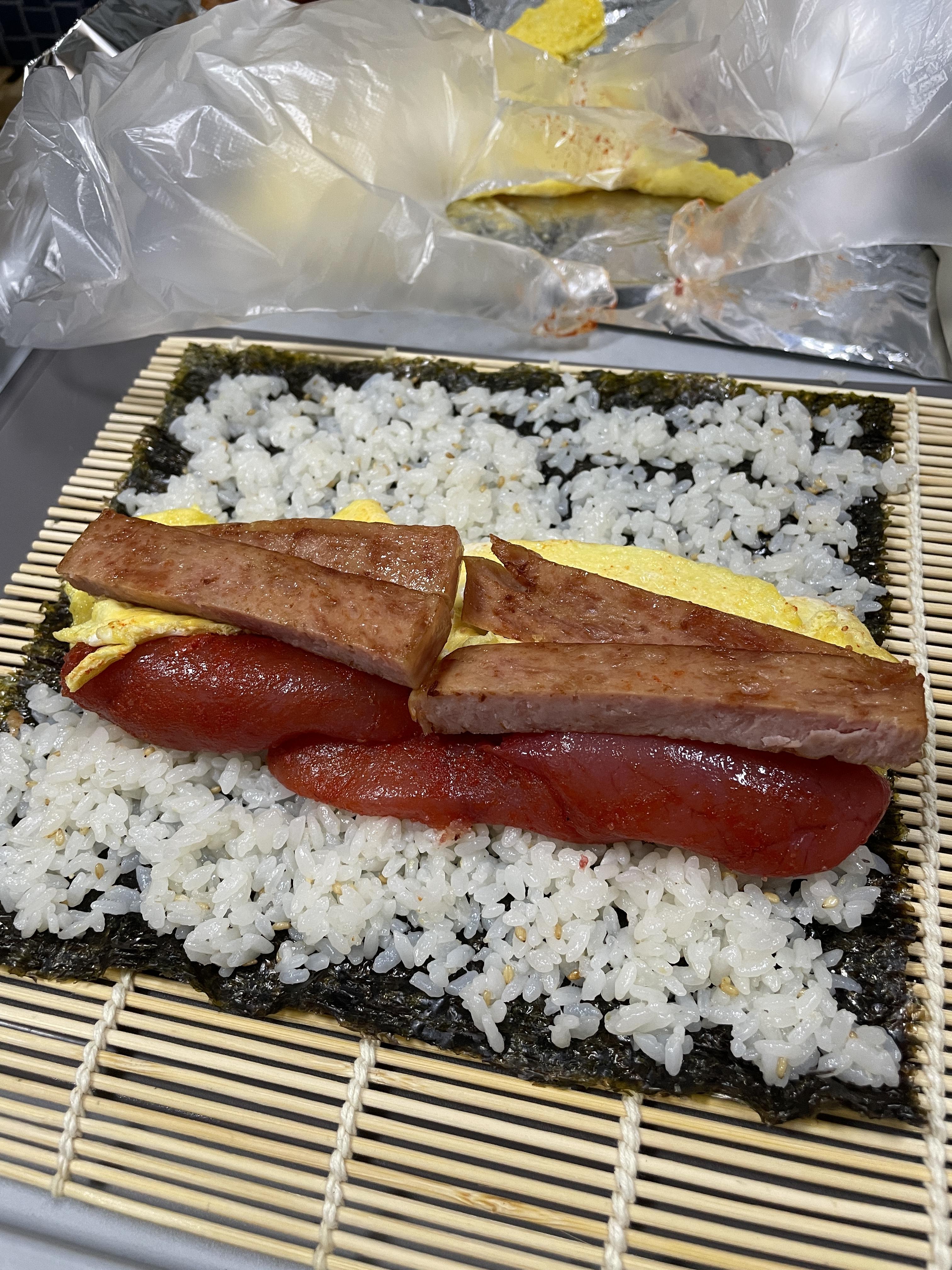  스팸 명란 김밥