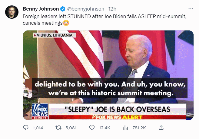  어쩌나! 정상 회담에서 잠들어 버린 바이든...저녁 일정 취소 VIDEO: Foreign leaders left STUNNED after Joe Biden falls ASLEEP mid-summit, cancels meetings