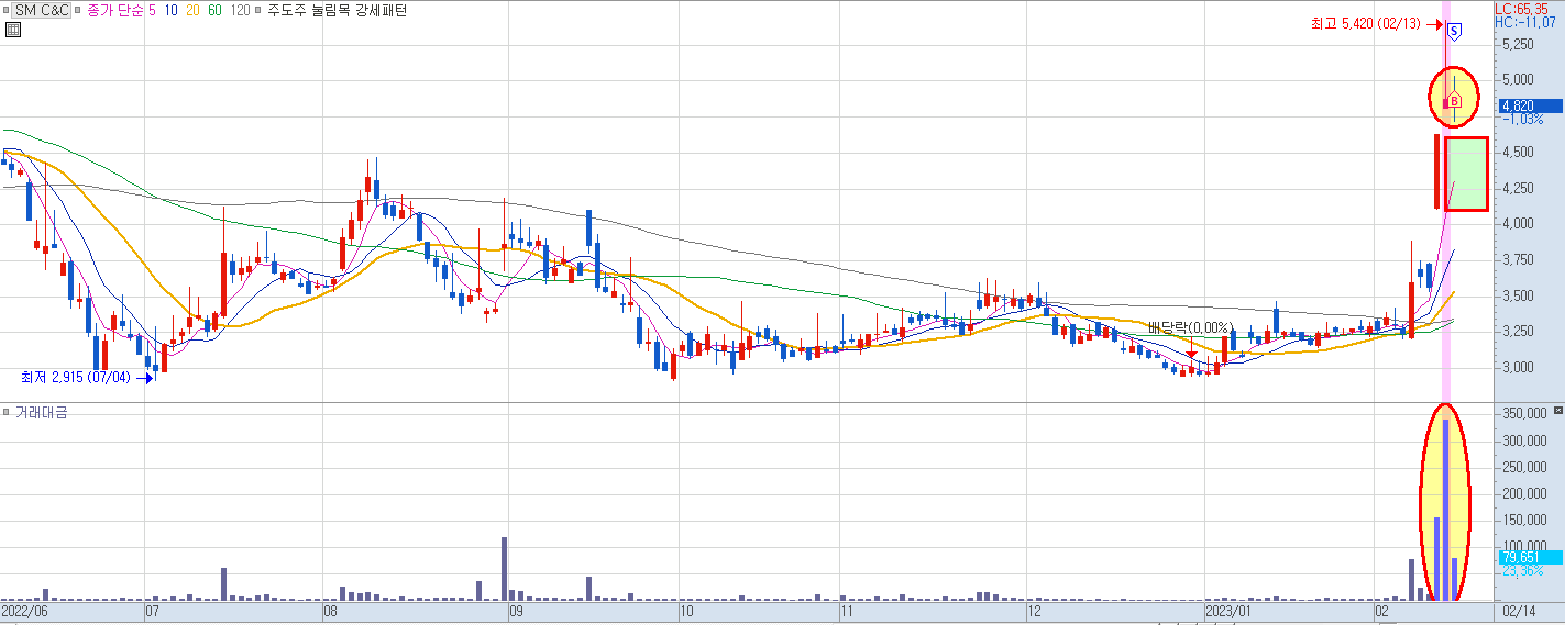 SM C&C 일지 차트