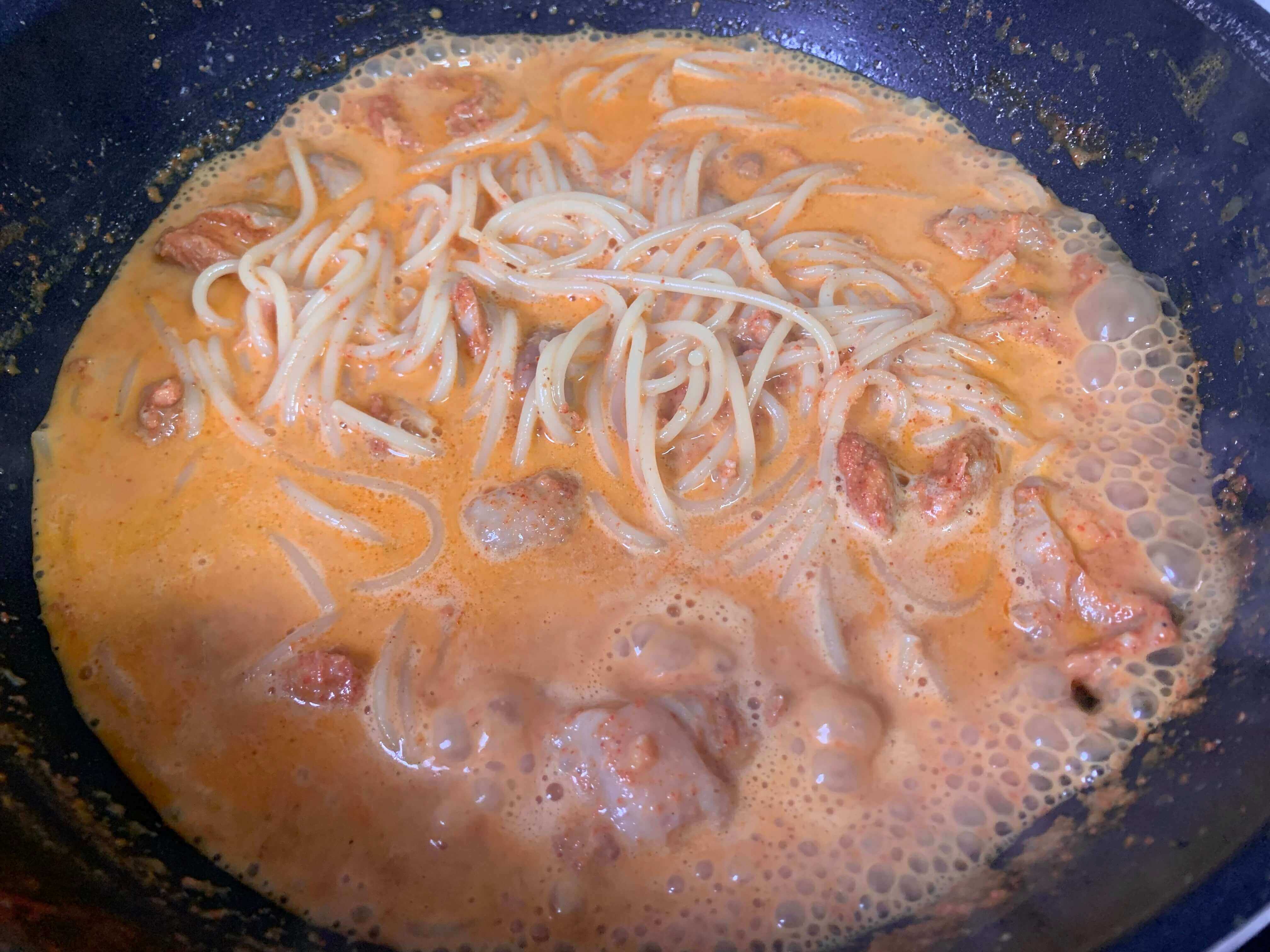 닭갈비와-파스타면