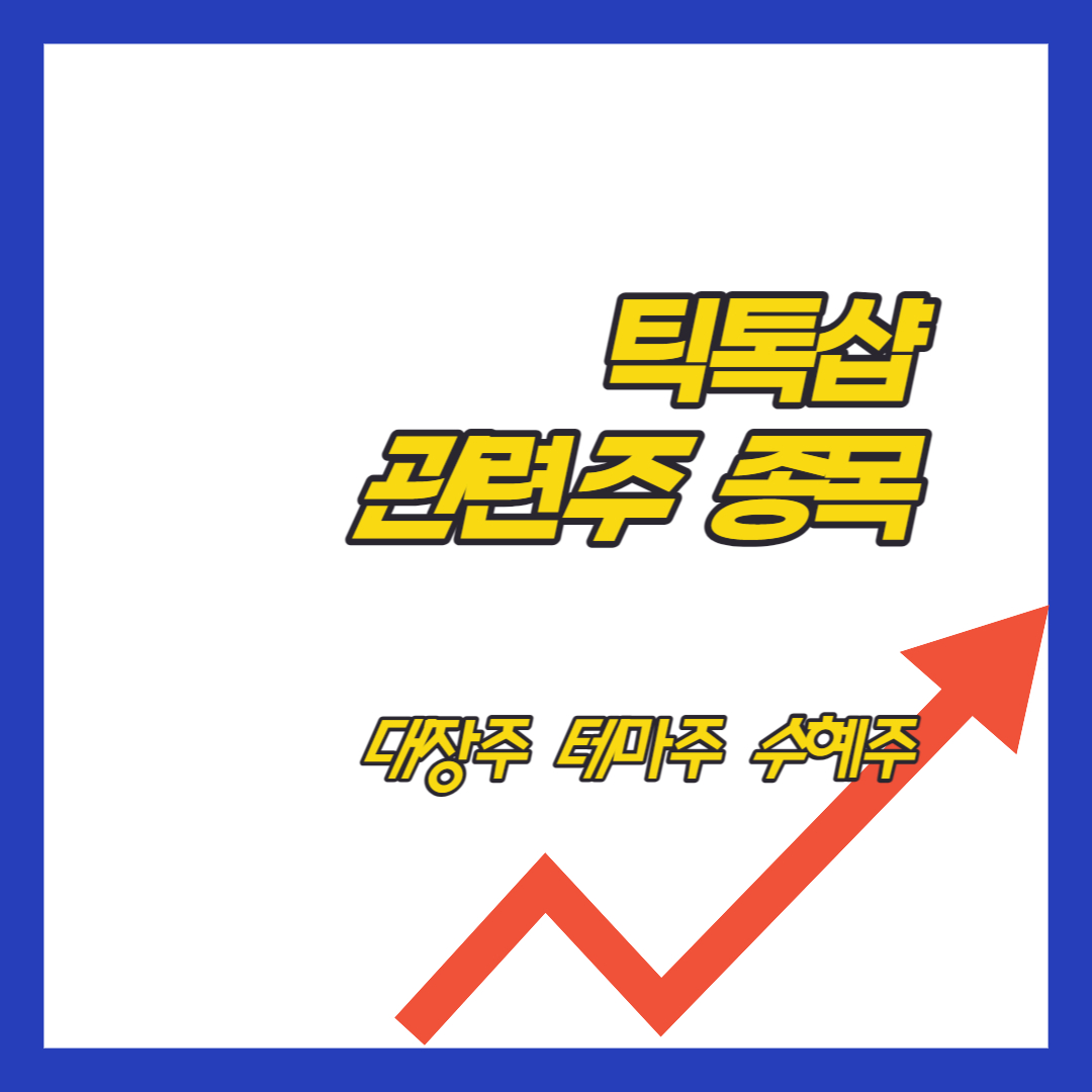 틱톡샵-관련-종목-TOP 10-대장주-관련주-테마주-수혜주