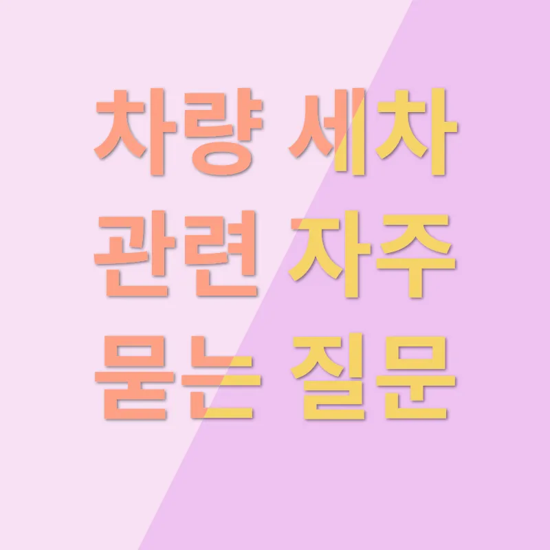 테일러 세차 후기_4