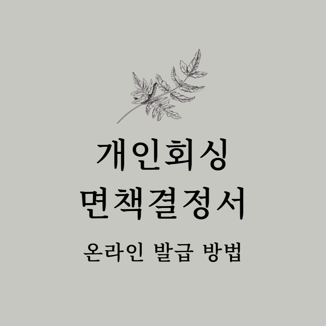 개인회생 면책결정서 온라인 직접 발급 요령 – 신용 회복