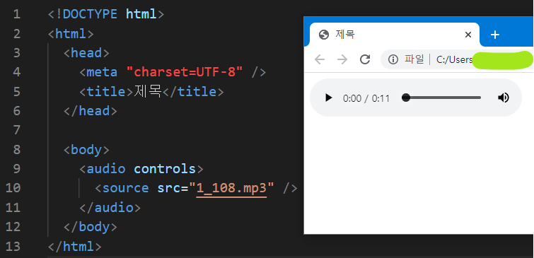  비디오와 오디오에 관련된 요소