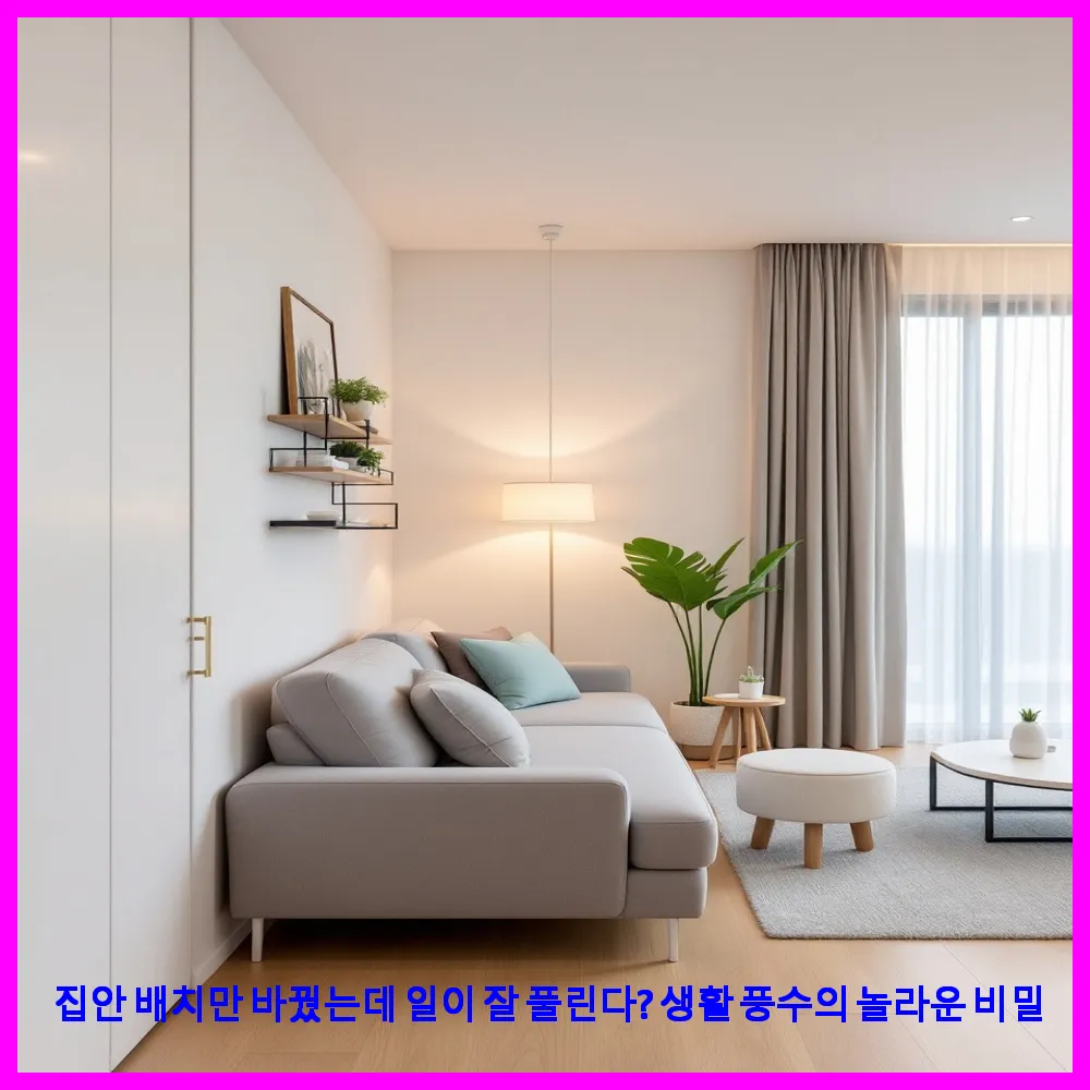 집안 배치만 바꿨는데 일이 잘 풀린다?