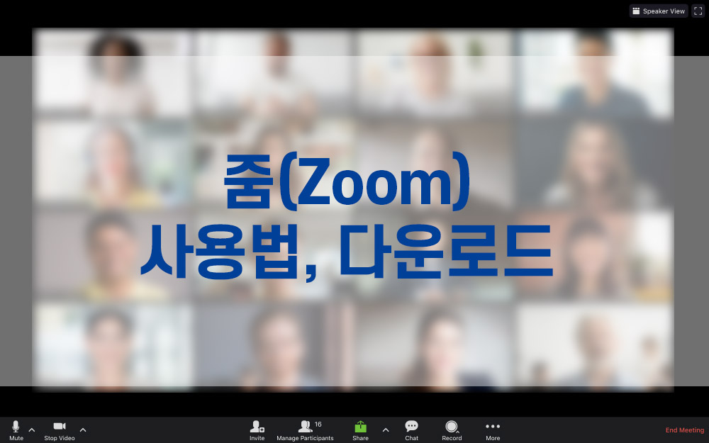  줌(Zoom) 사용법 (다운로드, 온라인 화상회의 )총정리