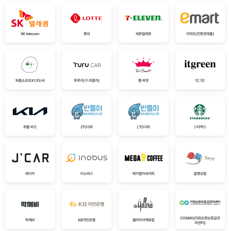 탄소중립 실천포인트 참여 기업 16개 기업