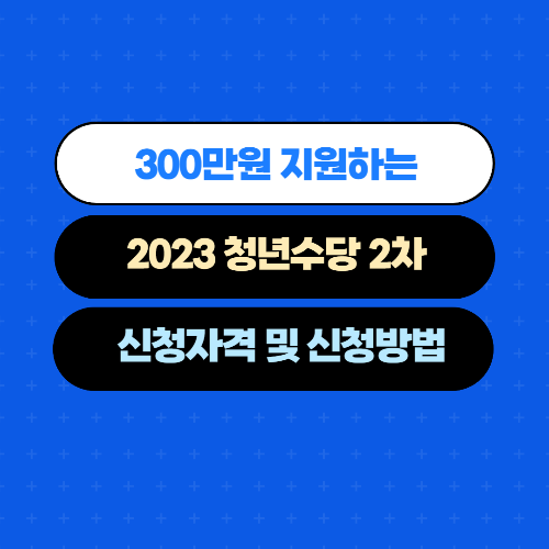  300만원 지원 2023 서울 청년수당 2차 모집
