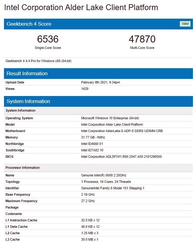 출처 : tomshardware.com /&nbsp;geekbench.com