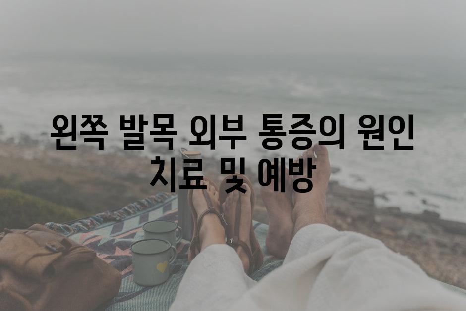 왼쪽 발목 외부 통증의 원인 치료 및 예방