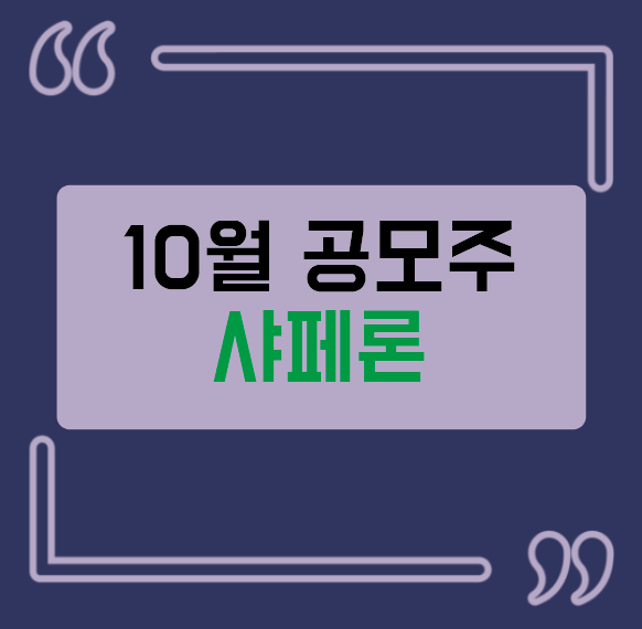 10월 공모주 샤페론 썸네일 사진