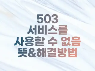  티스토리 PC 로그인 오류, 503 Service Temporarily Unavailable 해결방법