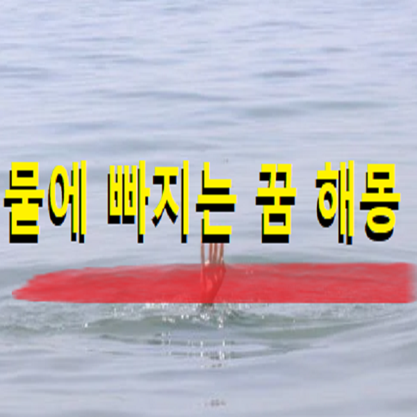  물에 빠지는 꿈 해몽 풀이 뜻 알아보기