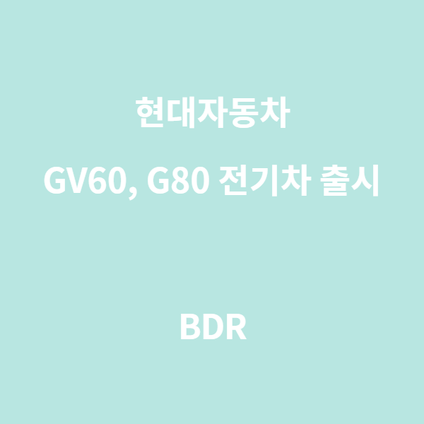  현대차 제네시스 GV60, G80으로 전기차 시장의 제왕이 될까?