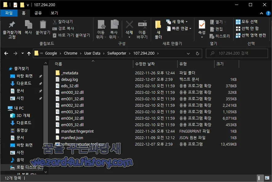 Software Reporter Tool 위치