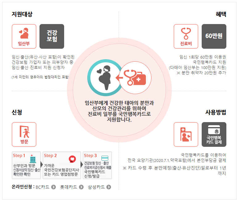  국가바우처사업 국민행복카드 건강보험 임신 출산 진료비 지원