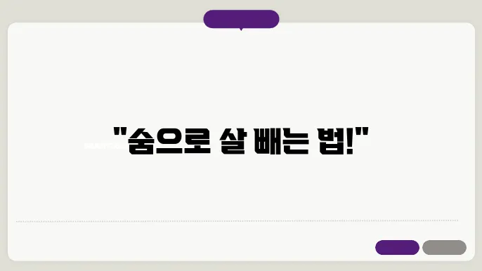 단전호흡의 기본 원리