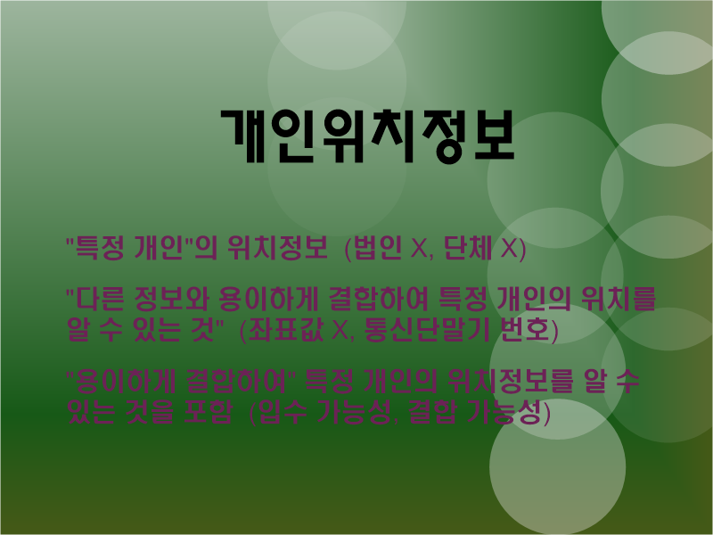  개인위치정보 사업의 등록