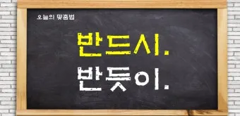 반듯이 반드시 차이 맞춤법_12