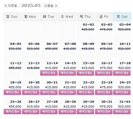 오션비치cc 예약: 1박 2일 골프 패키지 가격 및 날씨 (5월 13일)