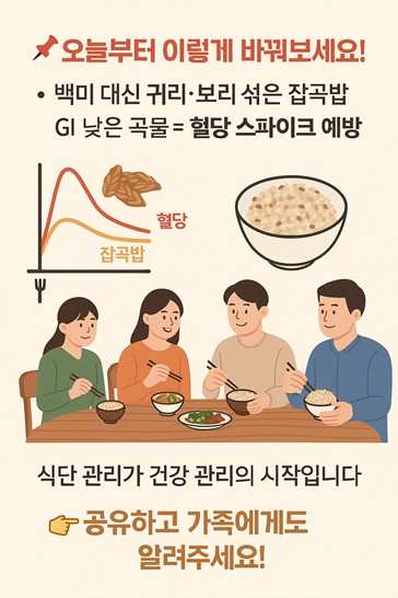 혈당 관리를 위한 곡물 선택 요약과 실천 유도