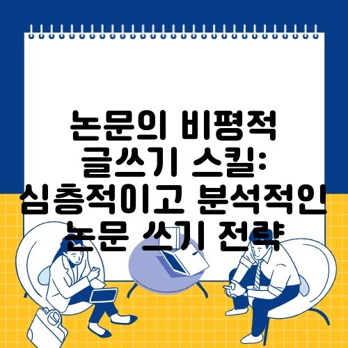 논문의 비평적 글쓰기 스킬: 심층적이고 분석적인 논문 쓰기 전략