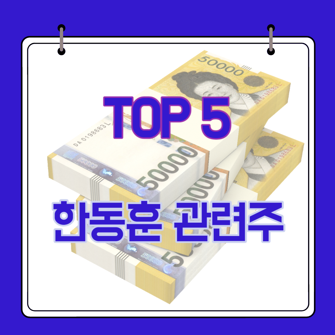  한동훈 관련주 TOP 5