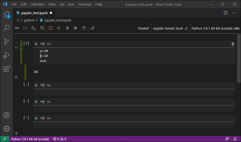 VS Code에서 Jupyter 노트북 열기
