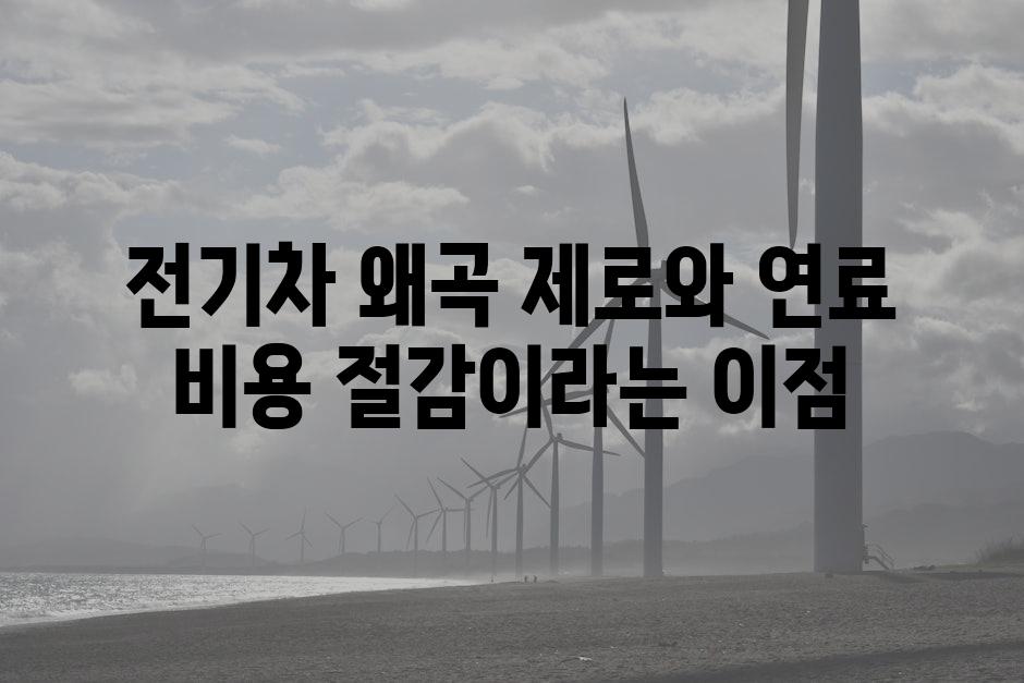 전기차 왜곡 제로와 연료 비용 절감이라는 이점