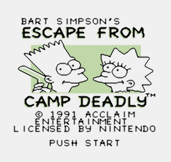  GB - Bart no Survival Camp (게임보이 / ゲームボーイ 게임 롬파일 다운로드)