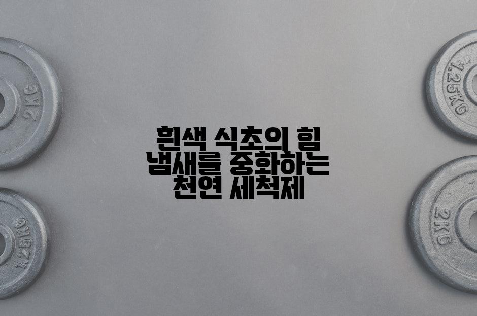 흰색 식초의 힘 냄새를 중화하는 천연 세척제
