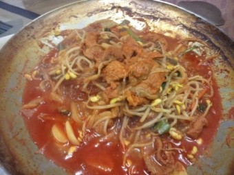 돌판 낙지 콩나물 불고기