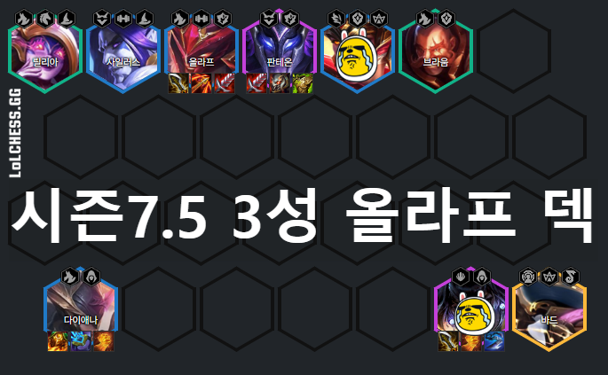  롤토체스 시즌7.5 3성 비늘혐오자 올라프 덱