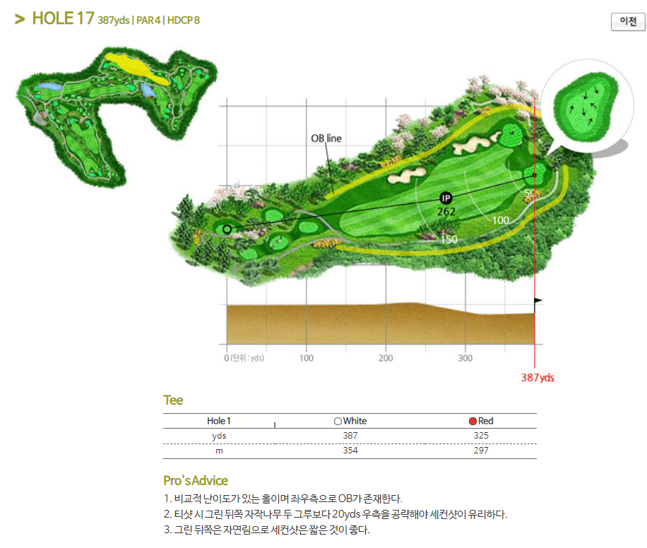 글렌로스 골프클럽 코스공략도 17