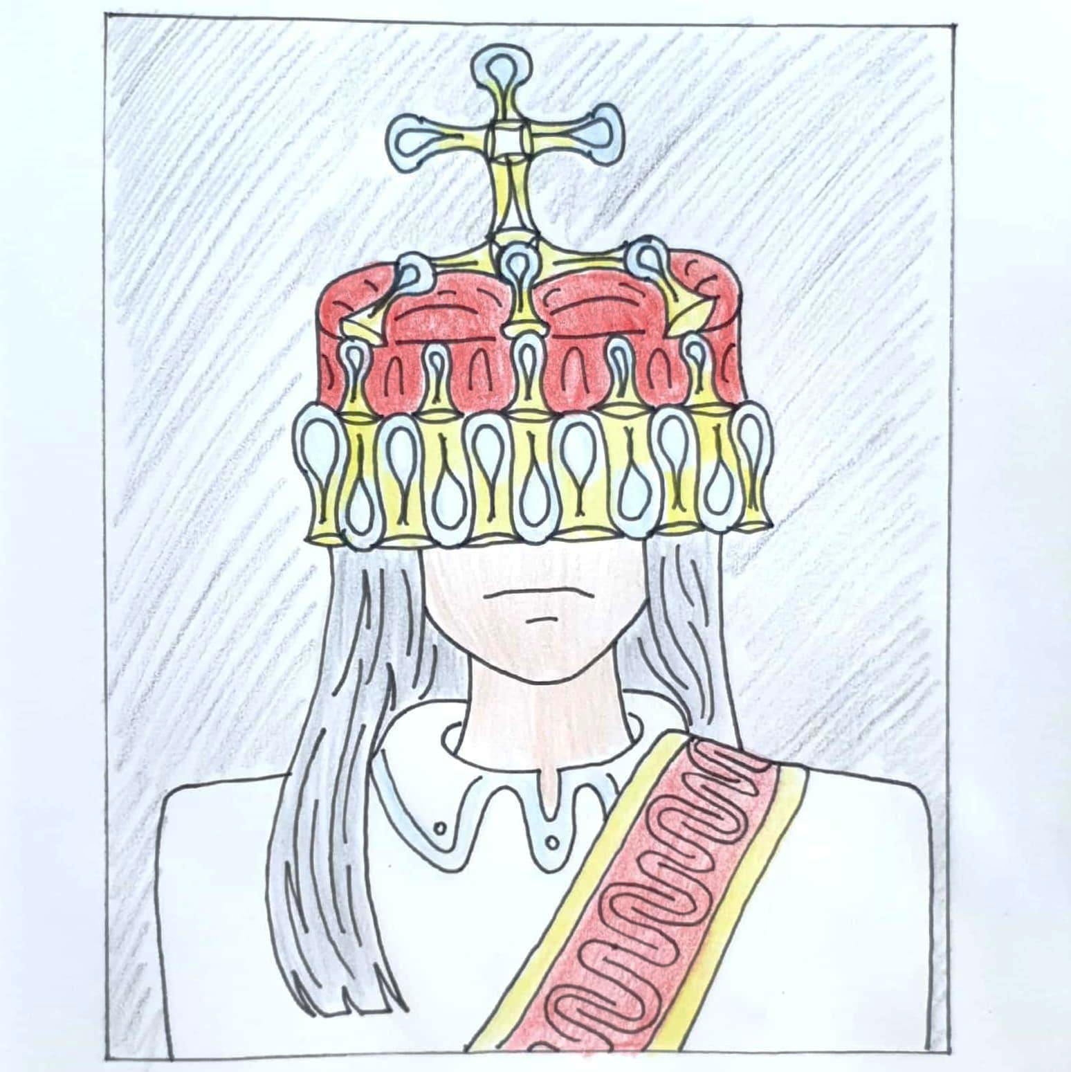  Glass Crown 유리 왕관 / 일러스트 그림 드로잉 / 옷 그리기