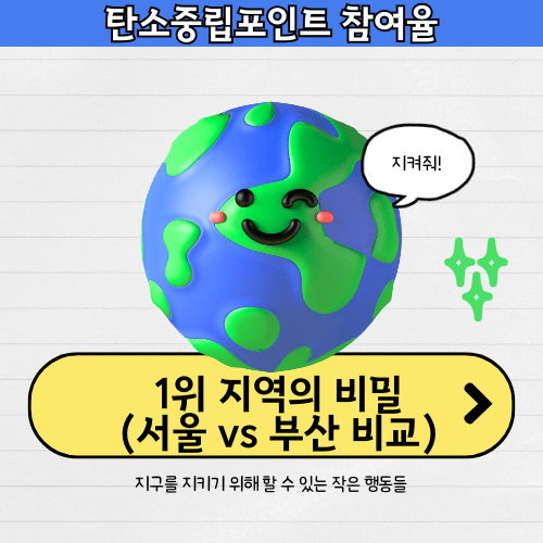 탄소중립포인트 참여율 1위 지역의 비밀 (서울 vs 부산 비교)