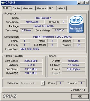  CPU 정보확인 - CPU-Z