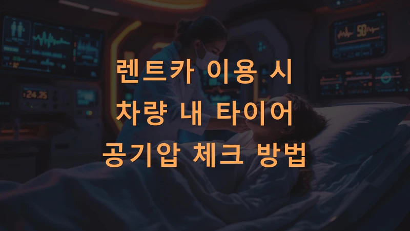 렌트카 이용 시 차량 내 타이어 공기압 체크 방법