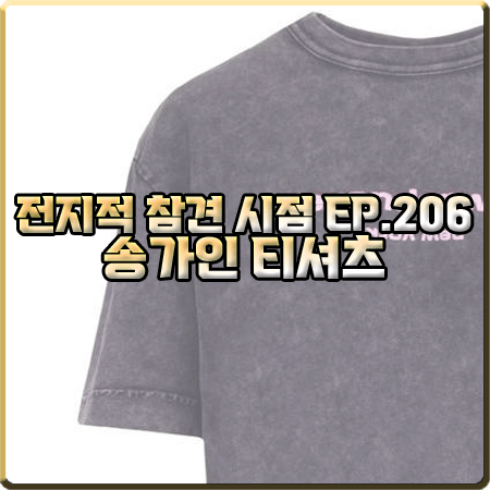  전지적 참견 시점 206회 송가인 반팔티 :: 알렉산더왕 로고 애시드 워싱 반팔 티셔츠
