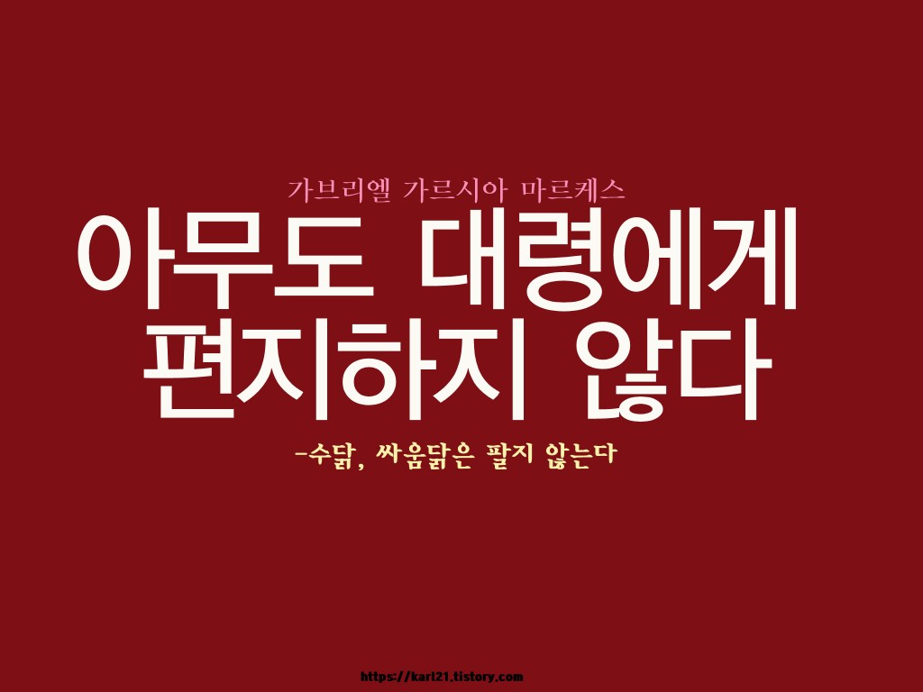  가브리엘 마르케스/ 아무도 대령에게 편지하지 않다