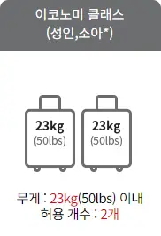 미주 구간 이코노미 클래스