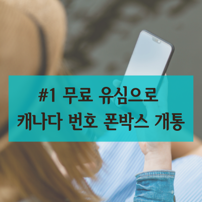  [출국준비] #1 무료 유심으로 캐나다 번호 폰박스(Phonebox) 개통